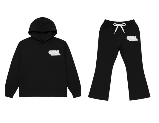 Black Embroidered OTM Sweatsuit