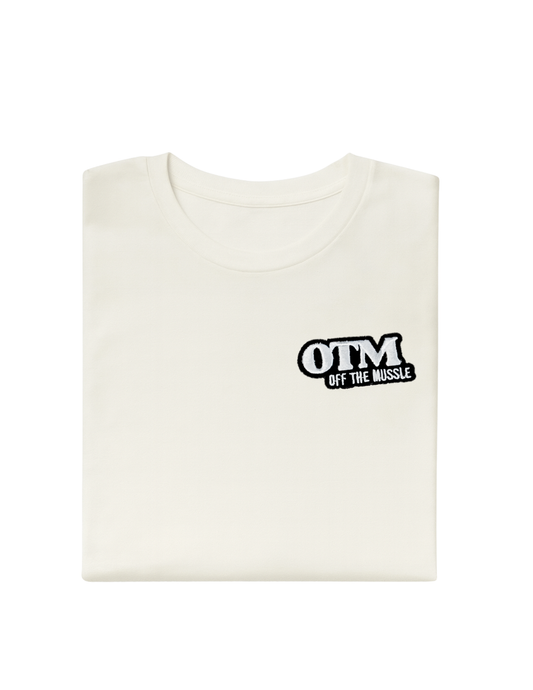 White/ Black Embroidered OTM Tshirt